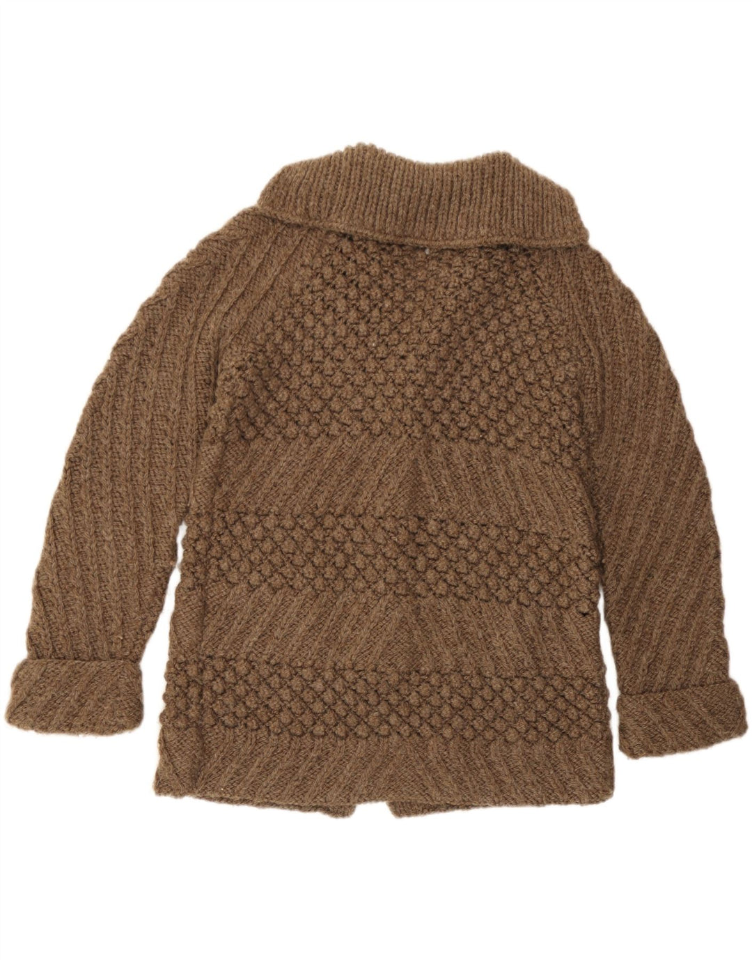 Sweter damski w stylu vintage, brytyjski 16, duży brązowy