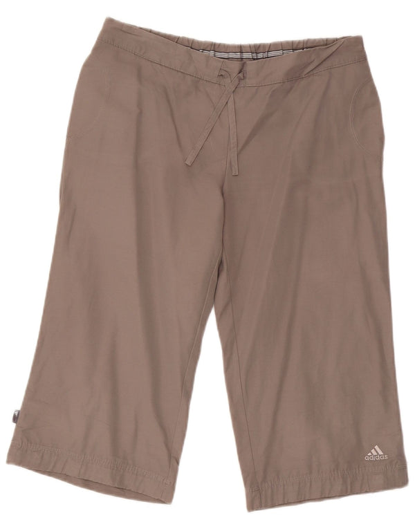 Damskie bermudy Adidas UK 12 Medium W30 Szara bawełna