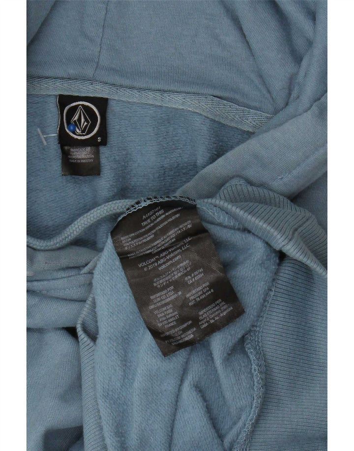Męski sweter z kapturem Volcom, mały, niebieski, bawełniany