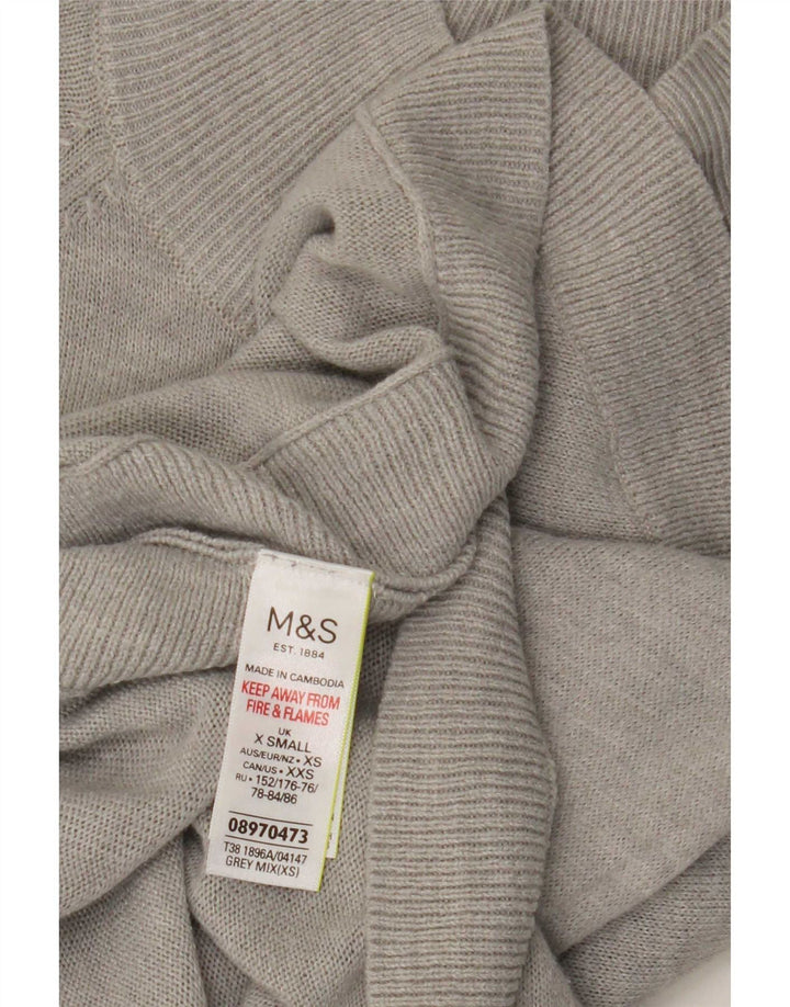 Marks & Spencer Damski sweter z golfem UK 6 XS, szary