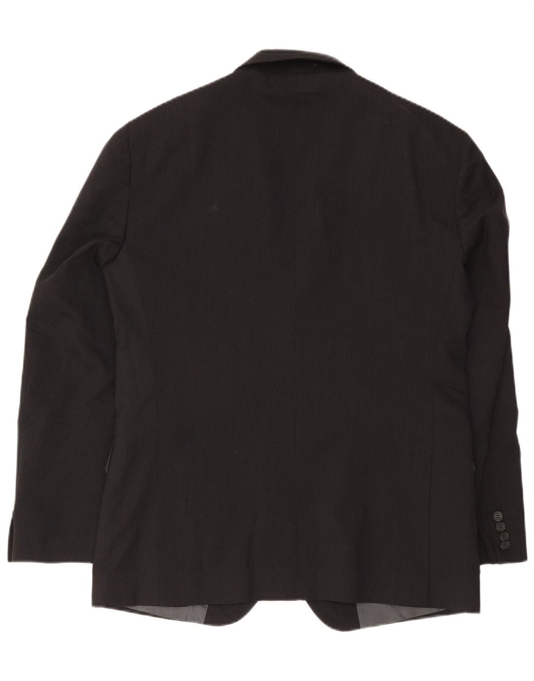 Męska marynarka Calvin Klein zapinana na 2 guziki IT 52 XL, czarna wełniana w prążki