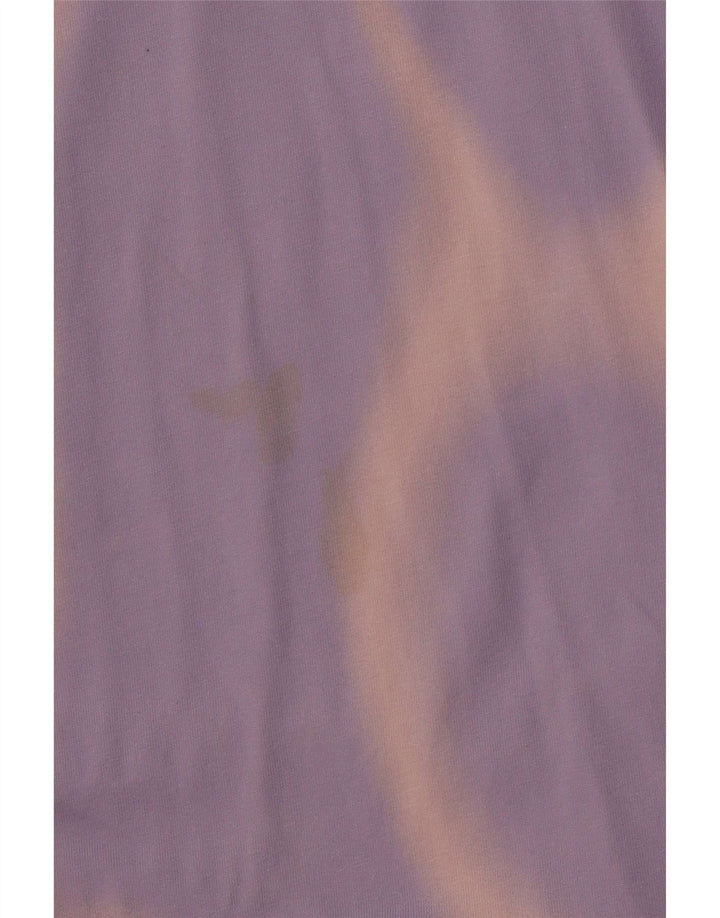 Damska koszulka ADIDAS Top UK 4/6 XS Fioletowa bawełna Tie Dye