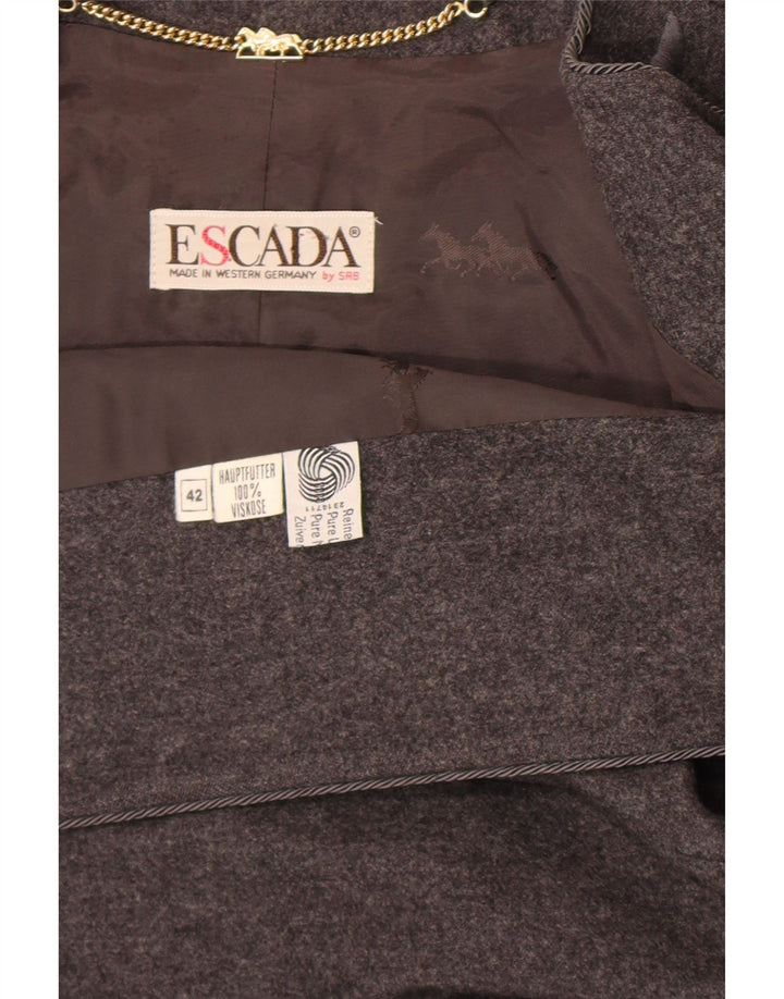 Kurtka damska Escada Otwarte Bolero EU 42 Duża Szara Wełna Paisley