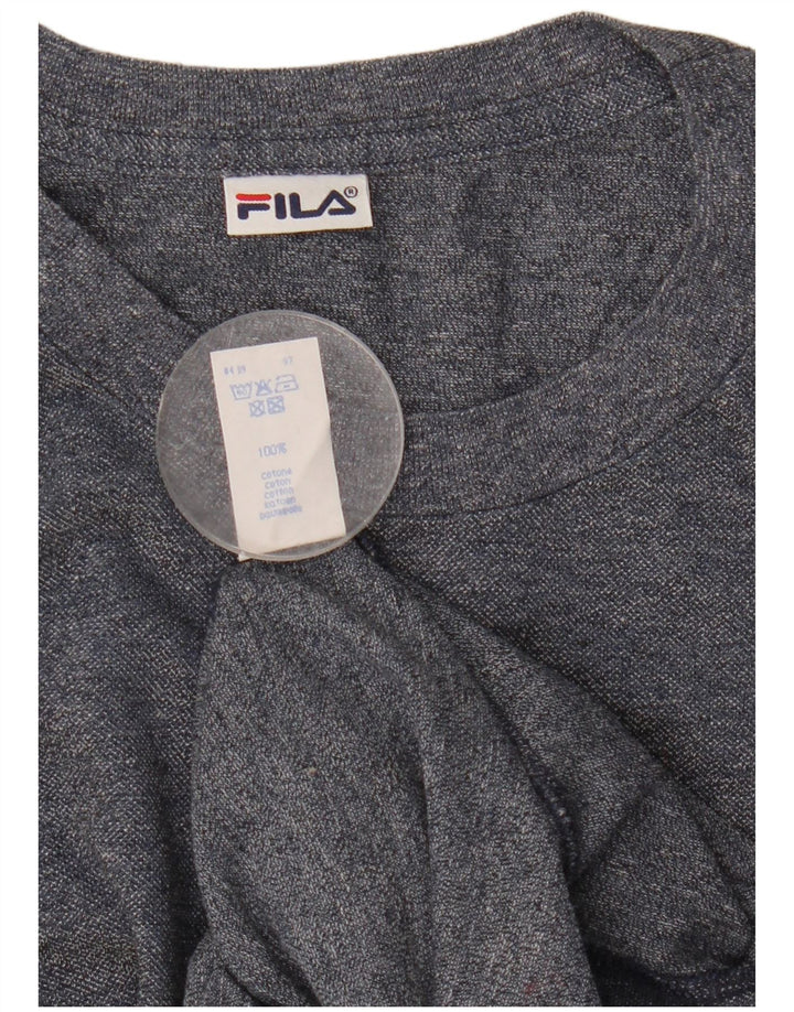 T-shirt męski Fila, duży, granatowy, bawełniany