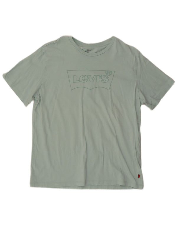 Damska koszulka z grafiką Levi's Top UK 18 XL, zielona bawełna