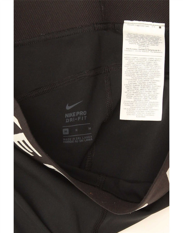 Damskie legginsy Nike Dri Fit Graphic UK 12, średni czarny poliester