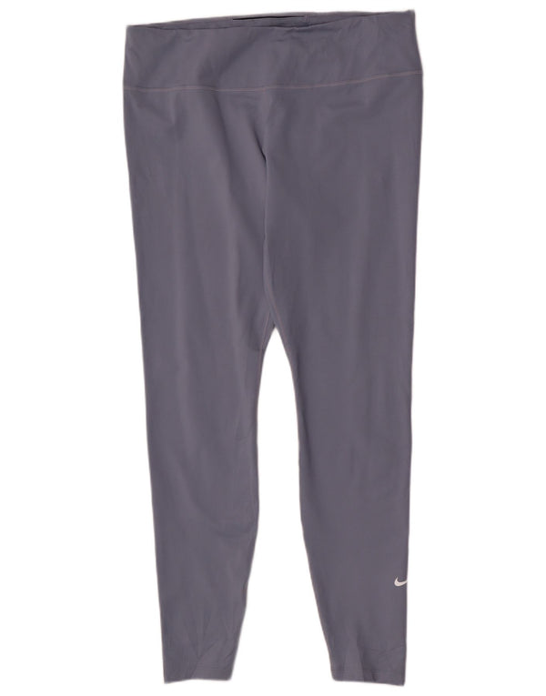 Nike Womens Leggings UK 18 XL Blue Polyester Sports