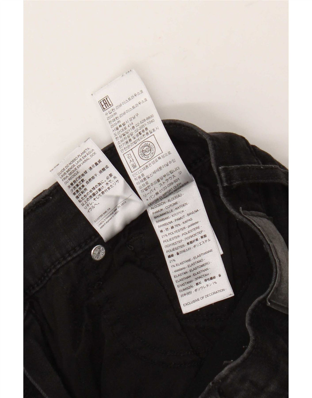Damskie dżinsy Levi's 314 Shaping Straight W29 L32 Czarna bawełna