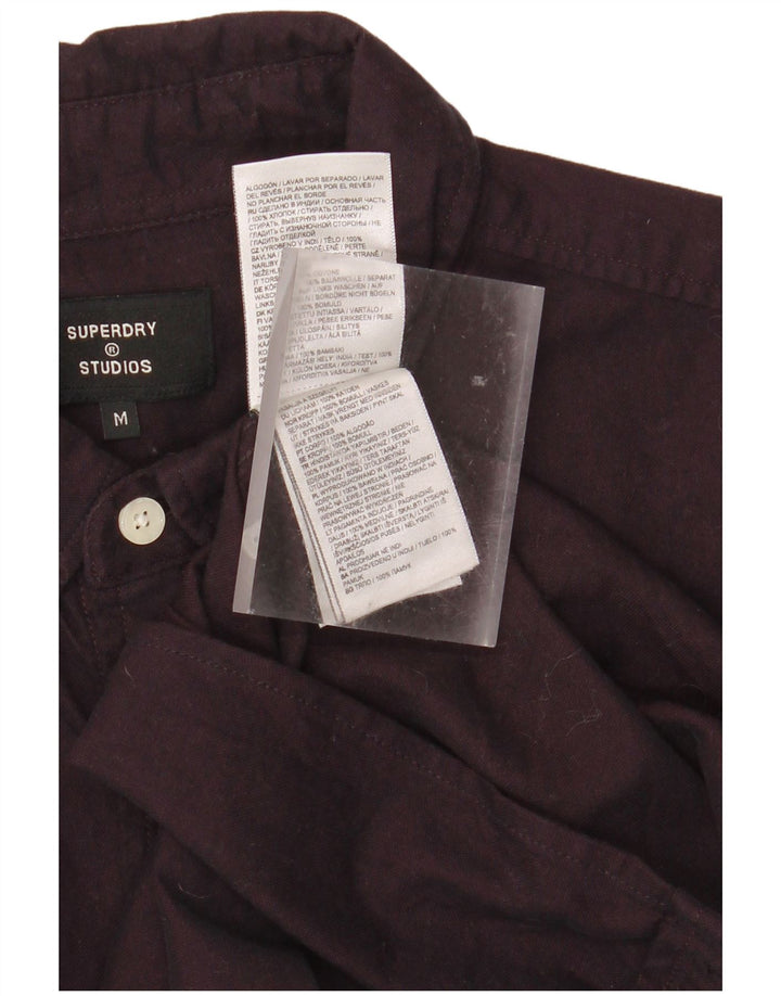 SUPERDRY Koszula męska, średnio fioletowa, bawełniana