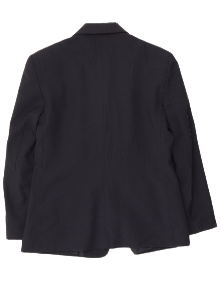 Damska marynarka Benetton zapinana na 3 guziki IT 46, duży granatowy poliester