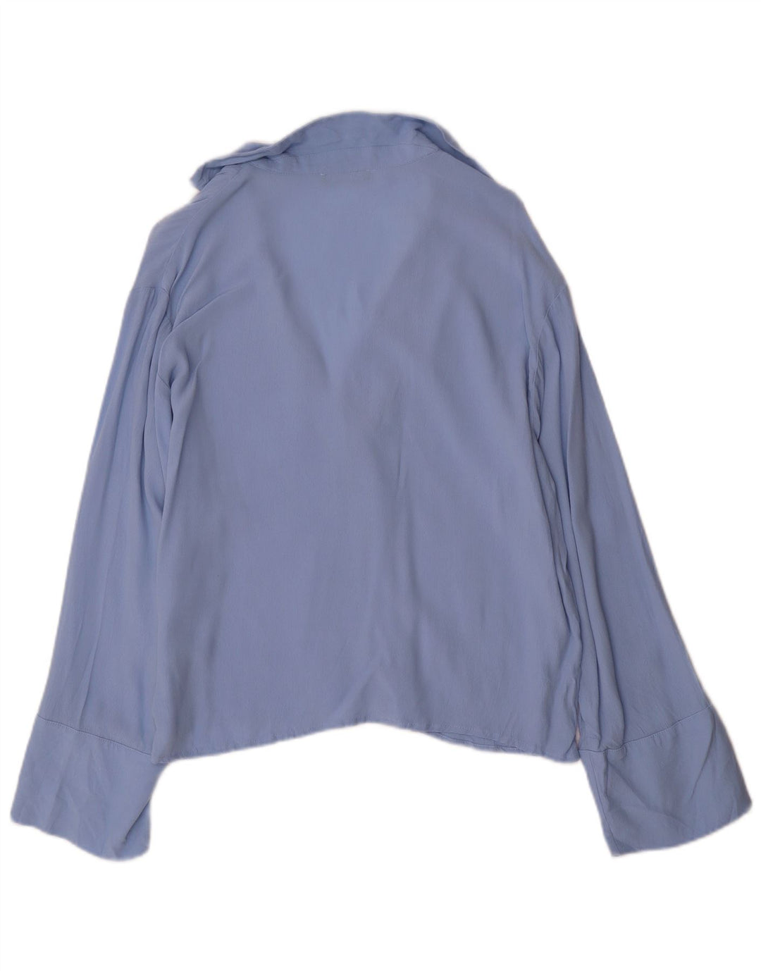 Damska bluzka koszulowa oversize BENETTON UK 10 Small Blue Wiskoza