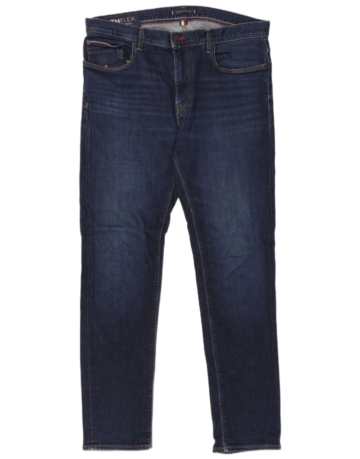 Męskie jeansy slim fit Tommy Hilfiger W36 L32 Granatowa bawełna