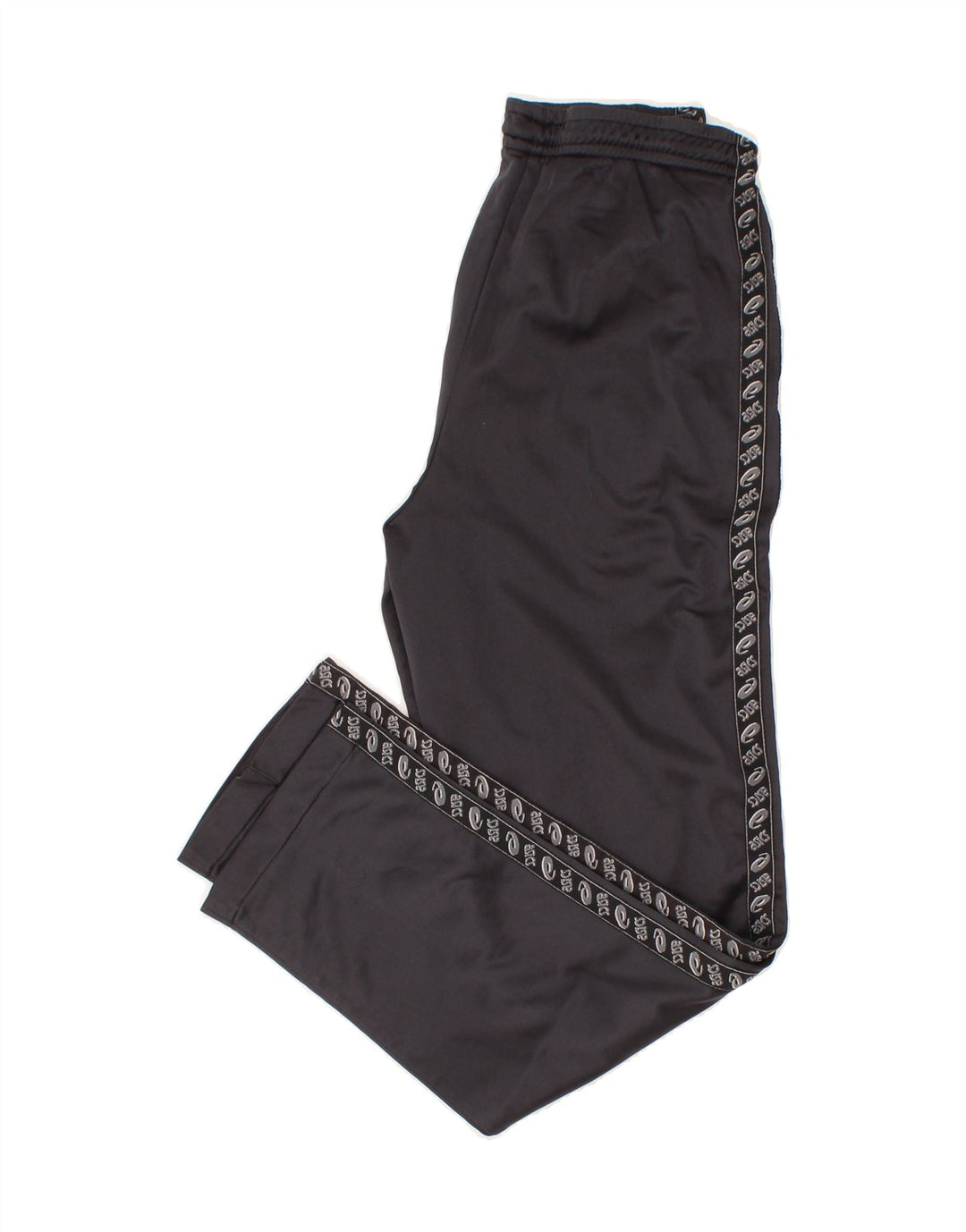 ASICS Womens Graphic Tracksuit Trousers UK 14 Medium Grey Vintage Asics and Second-Hand Asics from Messina Hembry 