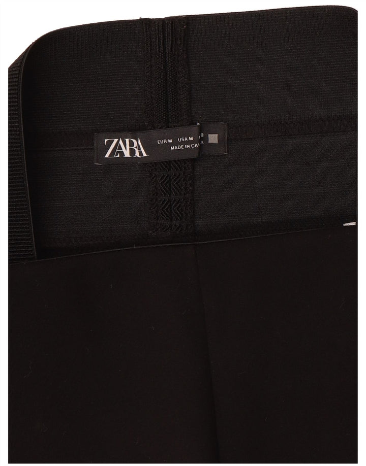 Damskie legginsy z wysokim stanem Zara UK 12, średnie czarne