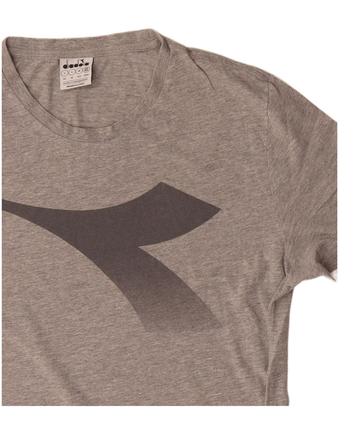 Męski T-shirt z grafiką Diadora, duży, szary