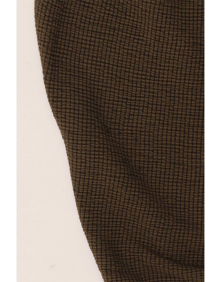 Damski top oversize Zara z rękawem 3/4, UK 14, średni khaki, wiskoza
