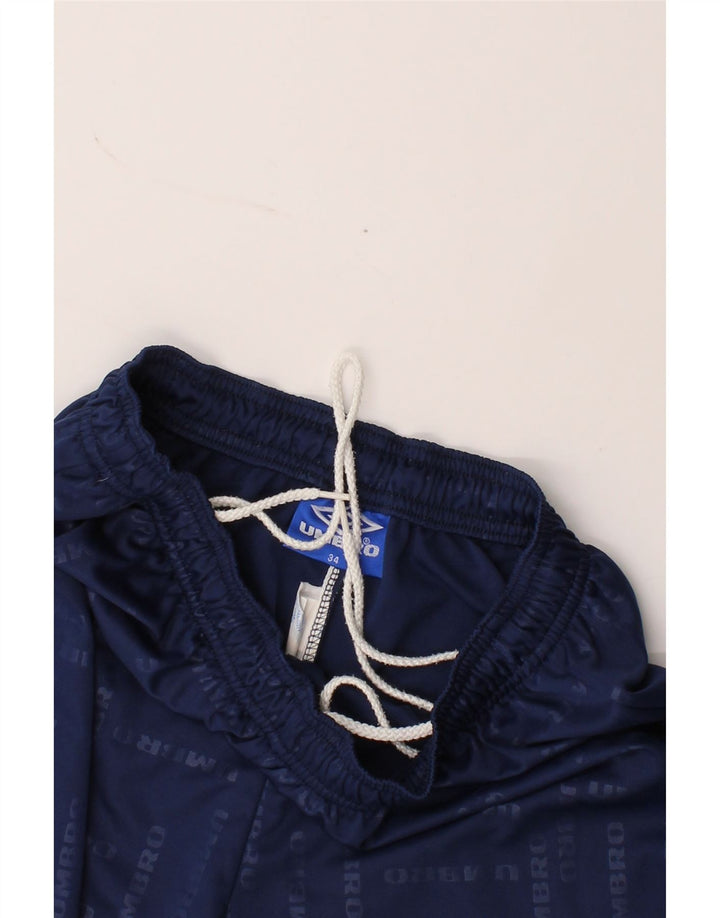 UMBRO Boys Graphic Sport Shorts 11-12 Years Navy Blue Polyester Vintage Umbro and Second-Hand Umbro from Messina Hembry 