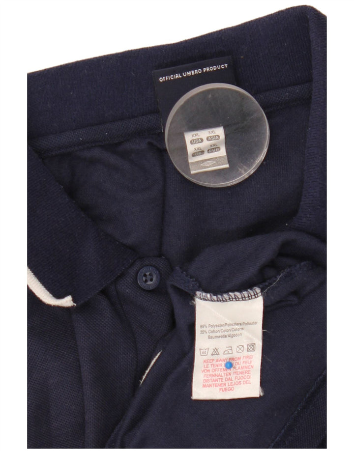 Męska koszulka polo Umbro 2XL granatowa, poliestrowa