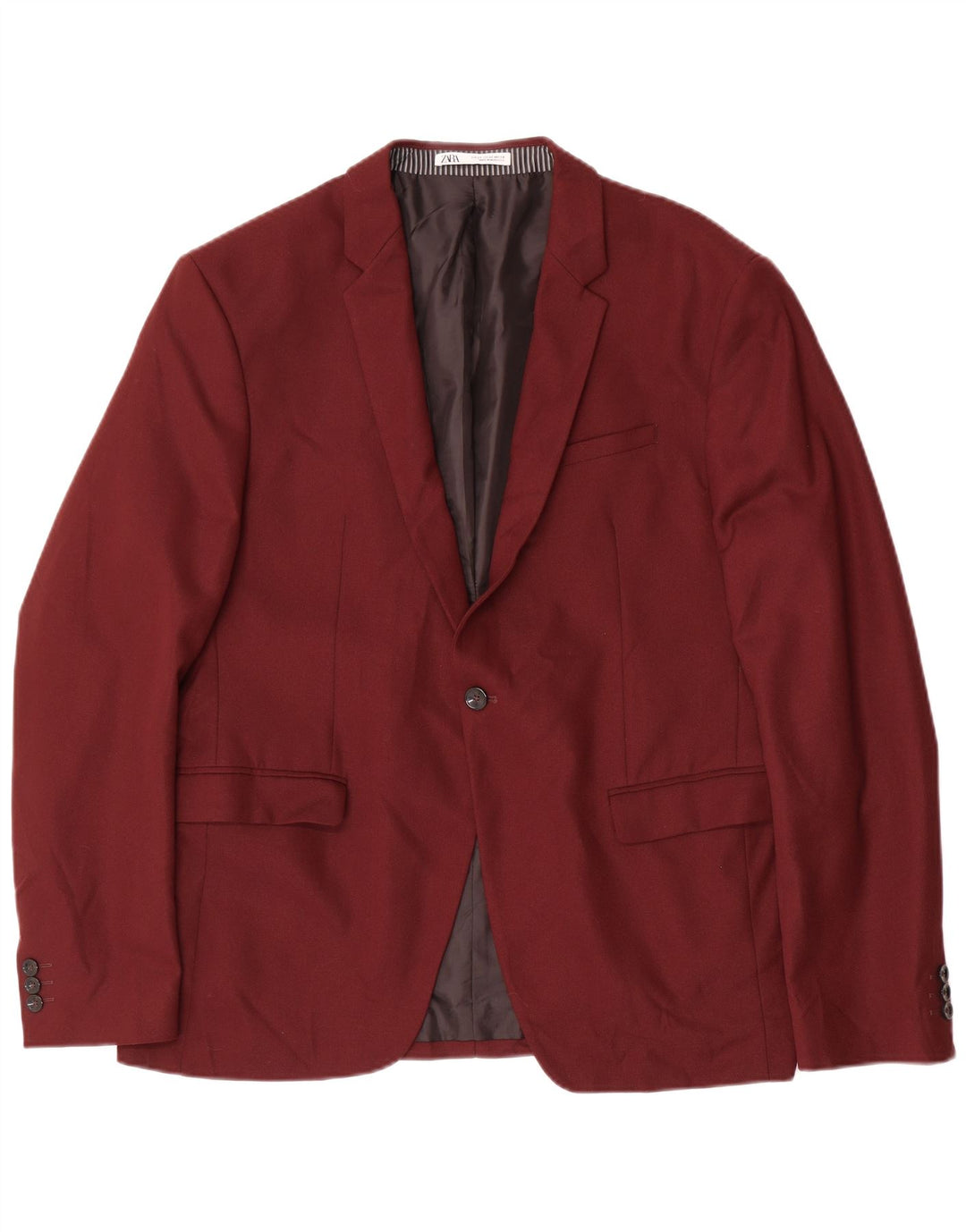 Zara Męska marynarka zapinana na 1 guzik EU 54 XL Burgundowa