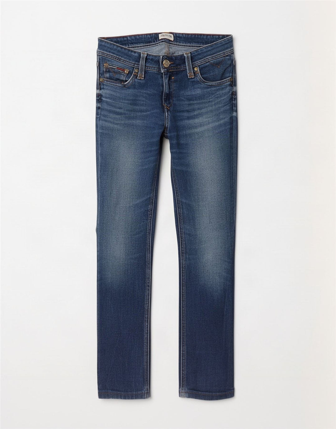 Damskie jeansy slim Tommy Hilfiger W28 L28 Niebieskie bawełniane