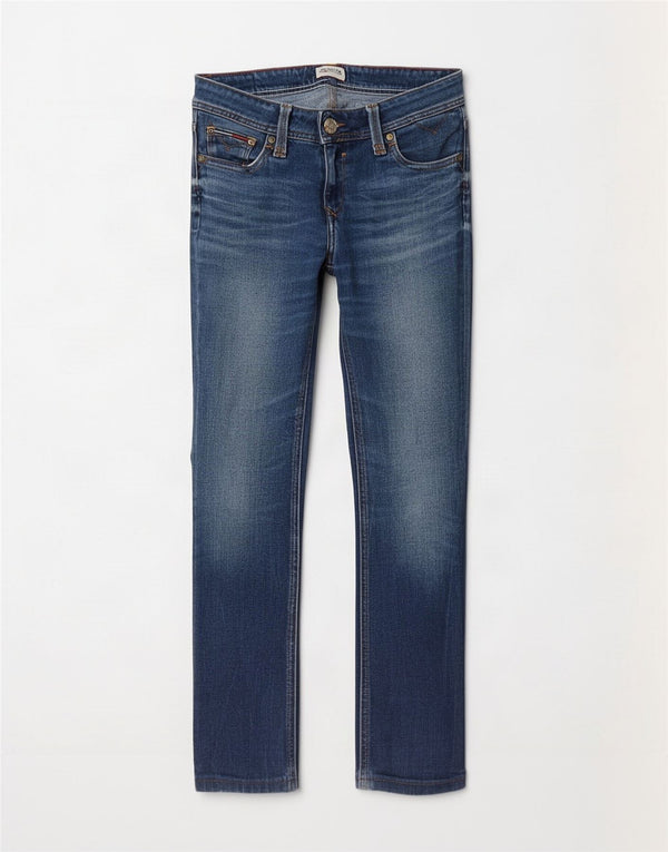 Damskie jeansy slim Tommy Hilfiger W28 L28 Niebieskie bawełniane
