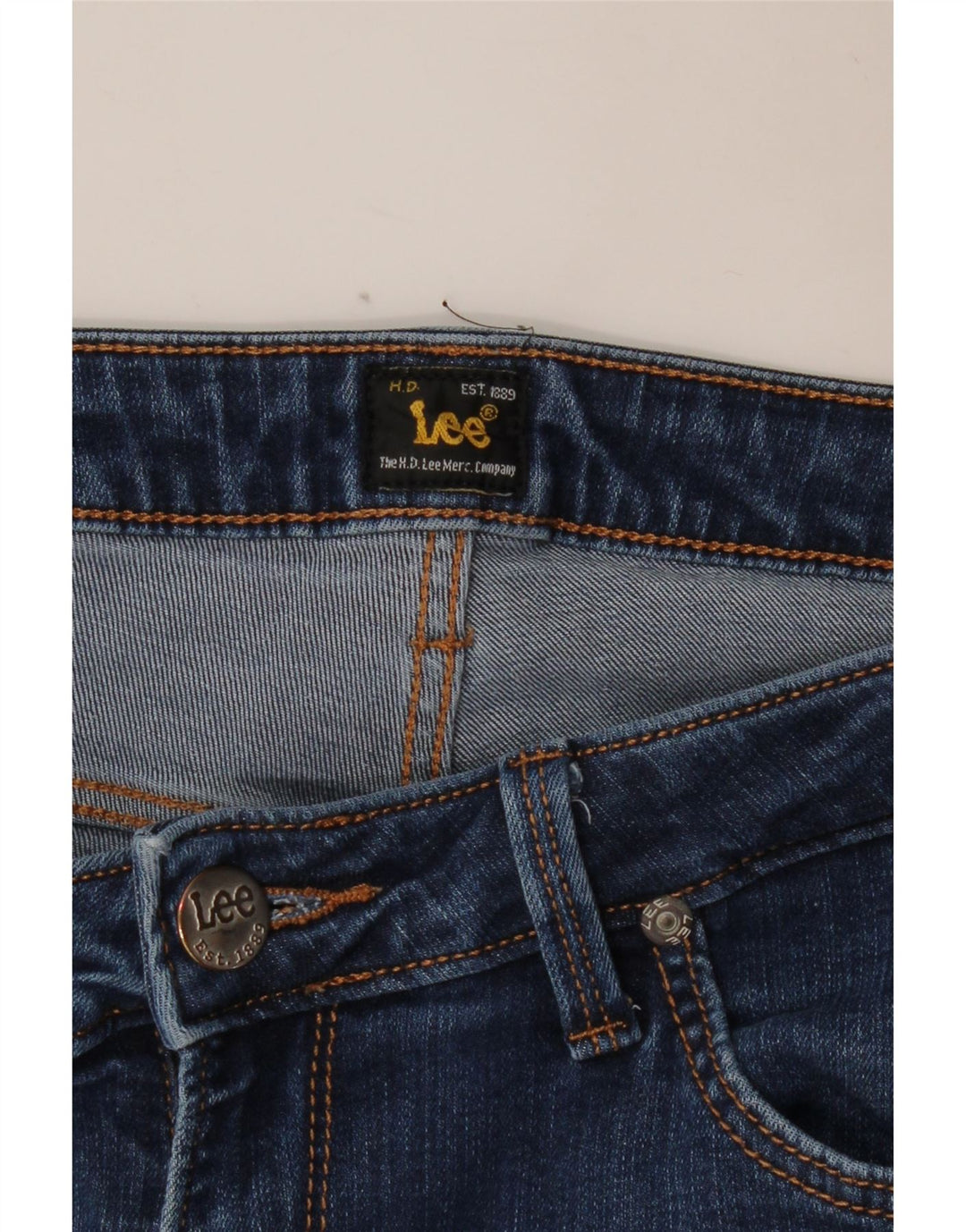 Damskie jeansy slim fit LEE W30 L29 niebieskie