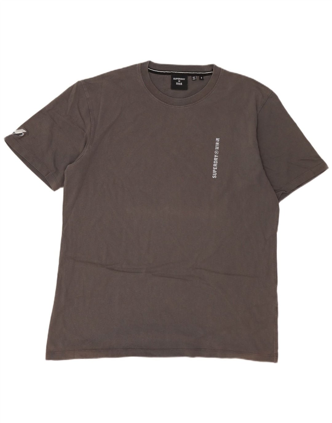 SUPERDRY Męski T-shirt Top Mały, Szary, Bawełniany