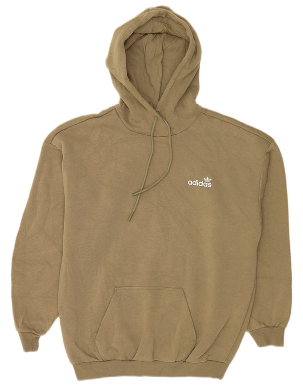 Damska bluza z kapturem Adidas Loose Fit UK 14 Średnia zielona bawełna