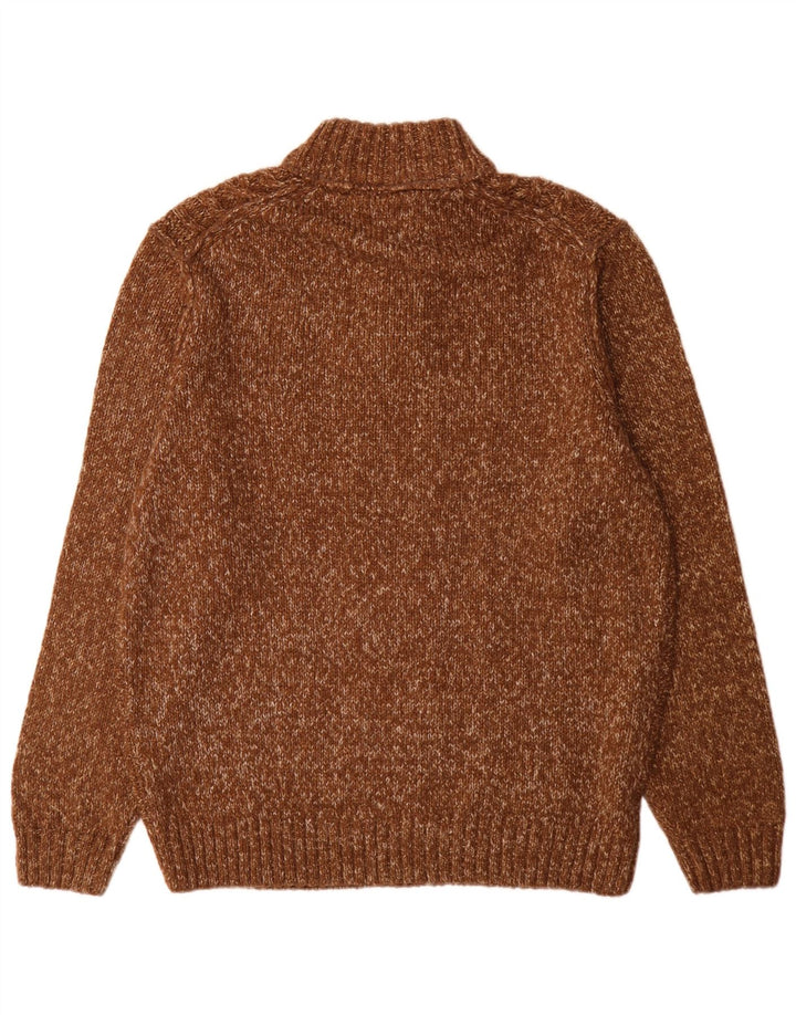 Męski sweter zapinany na guziki C&A XL, brązowy, nakrapiany akryl