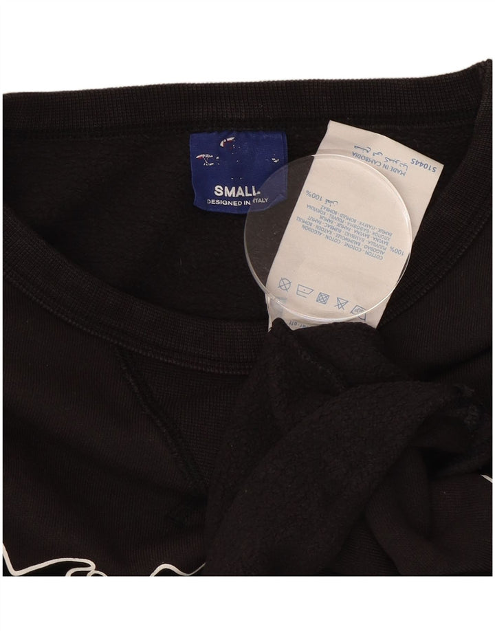 Damska bluza Champion Crop Graphic Oversize Sweter UK 10 Small Black