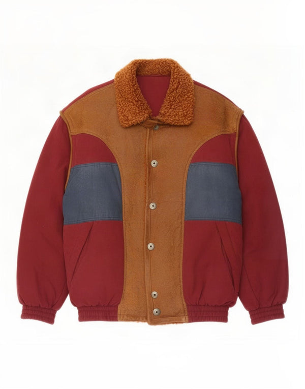 Męska kurtka wiatrówka Vintage UK 42 XL w kolorze bordowym
