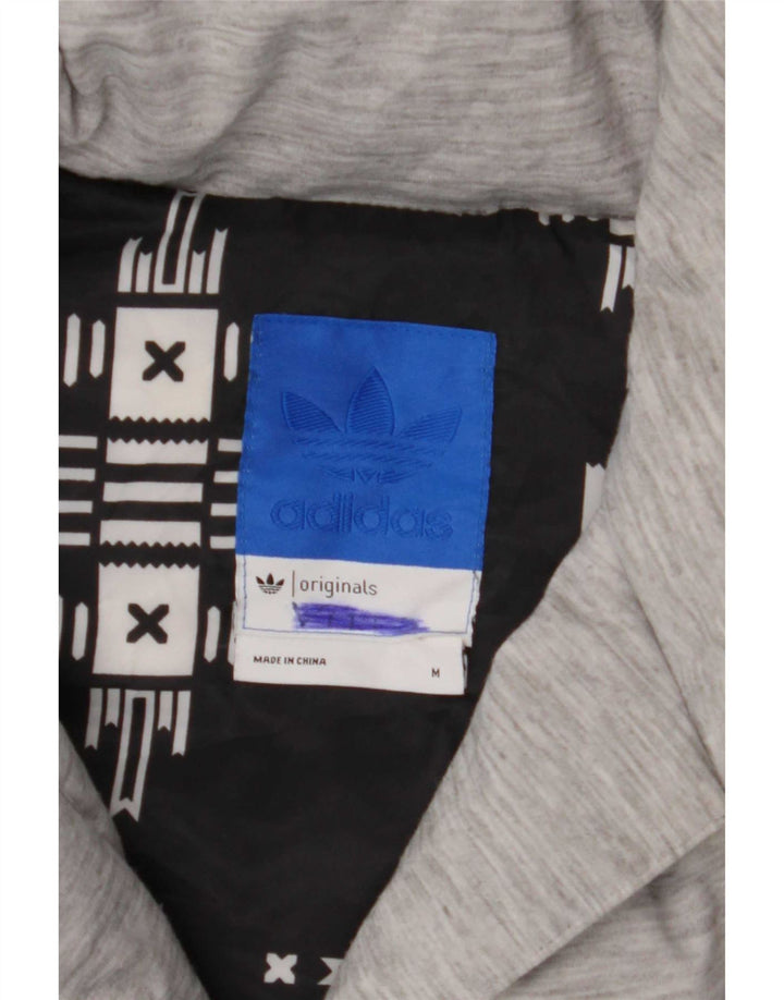 Damska kurtka Adidas Crop Padded Jacket UK 14 Średnioszary poliamid z blokami kolorów