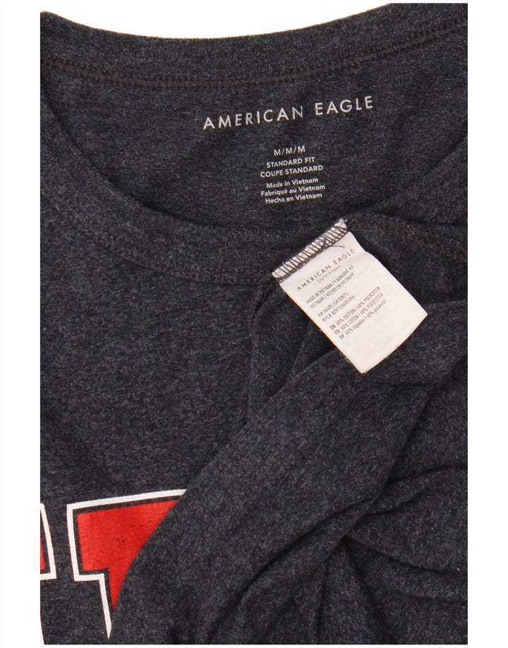 T-shirt męski AMERICAN EAGLE Standard Graphic w rozmiarze Coupe, średni granatowy