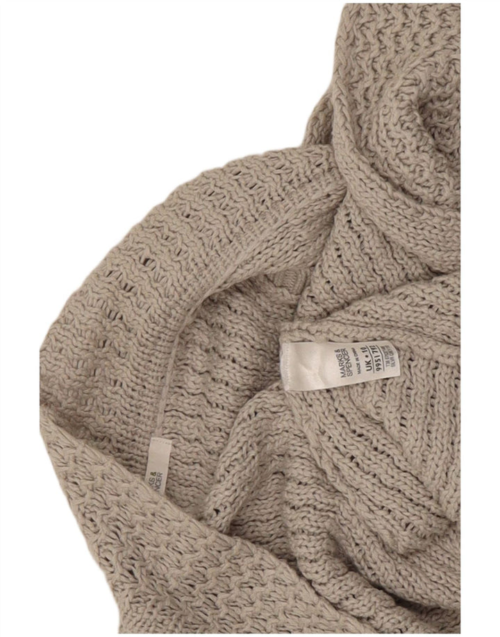 Marks & Spencer Damski sweter rozpinany bez rękawów, UK 10, mały, szary