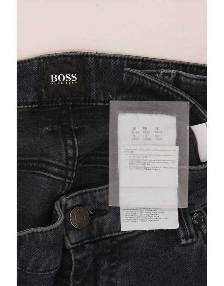 Hugo Boss Męskie jeansy slim W38 L34 Niebieskie bawełniane