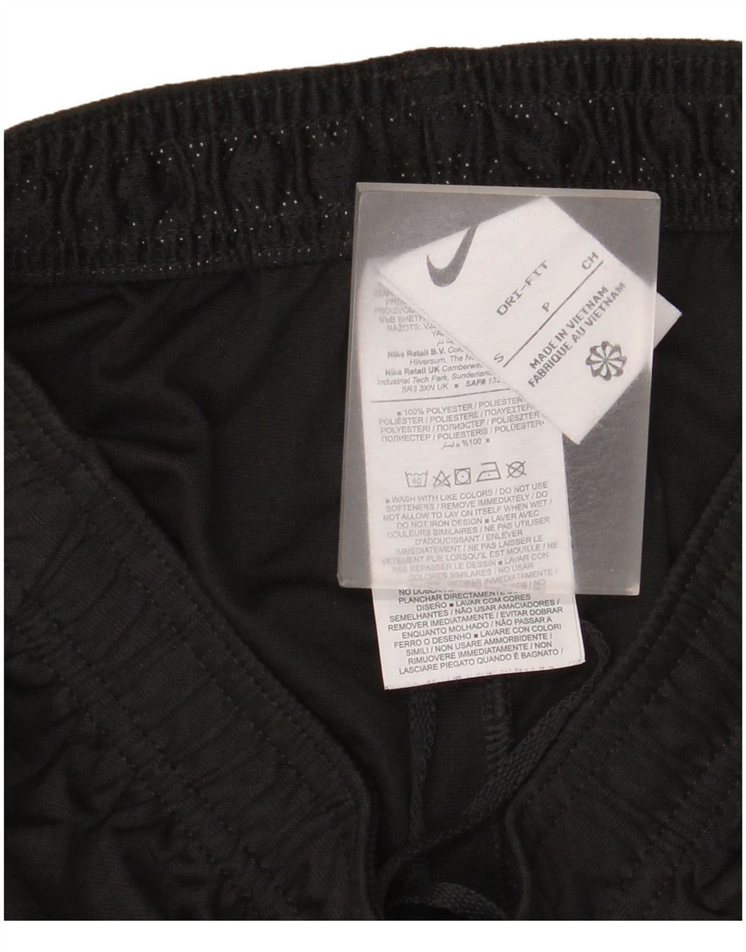 Damskie spodenki sportowe Nike Dri Fit UK 8, małe, czarne, poliestrowe