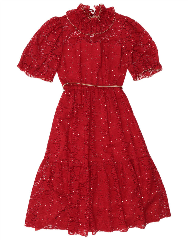 Damska sukienka maxi E+M AUGUSTAT UK 12 w kolorze średnio czerwonym w kwiaty