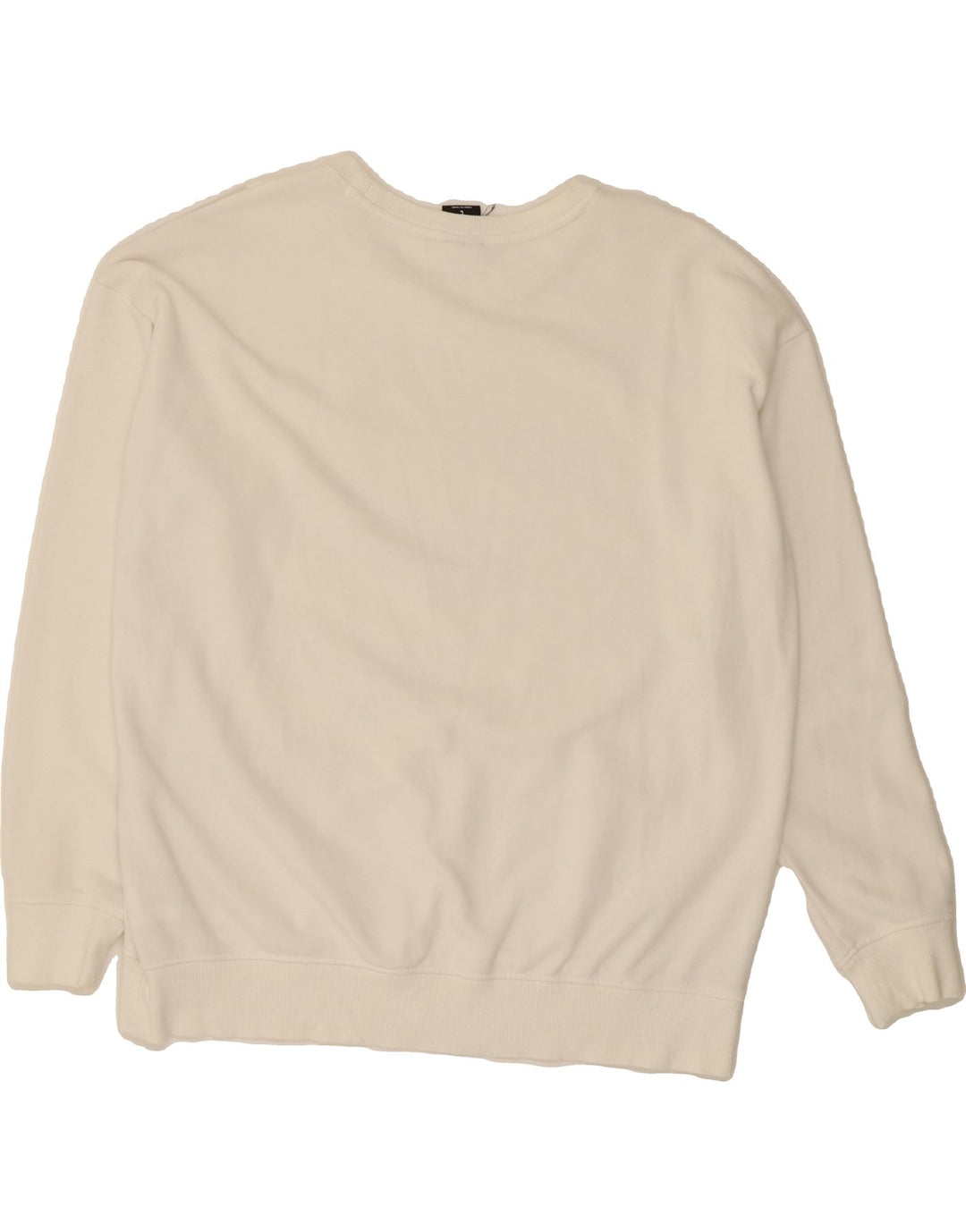 NEW BALANCE Mens Sweatshirt Jumper Large White Geometric Cotton Vintage New Balance and Second-Hand New Balance from Messina Hembry 