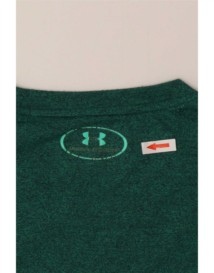 Męski luźny t-shirt Under Armour, średni zielony nakrapiany