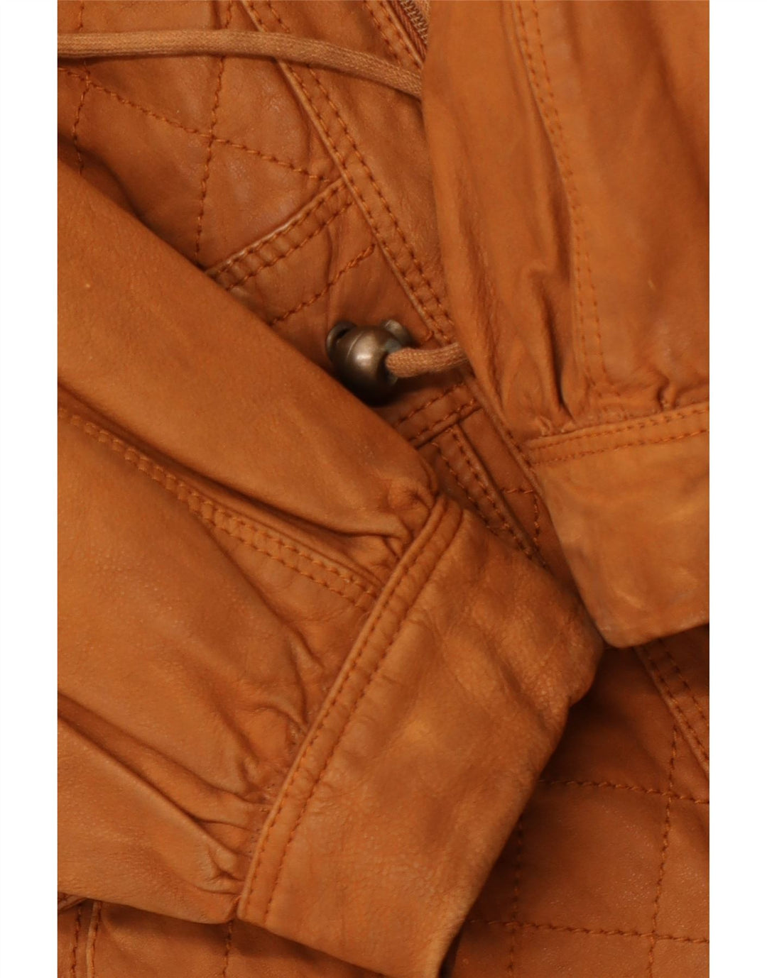 Damska kurtka skórzana VINTAGE UK 6, duża brązowa skóra