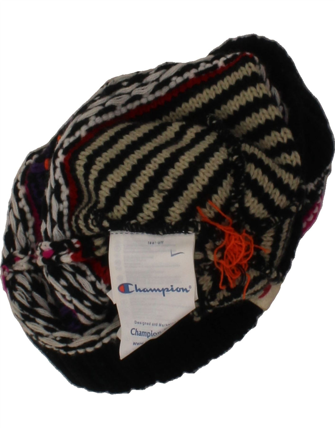 CHAMPION Womens Knit Bobble Hat One Size Multicoloured Fair Isle Acrylic Vintage Champion and Second-Hand Champion from Messina Hembry 