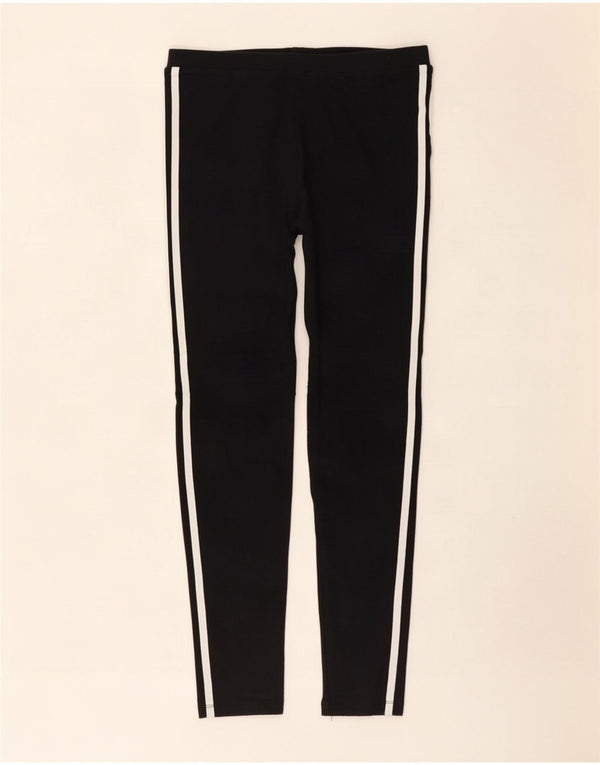 Legginsy damskie Adidas UK 12, średnie, czarne, bawełniane