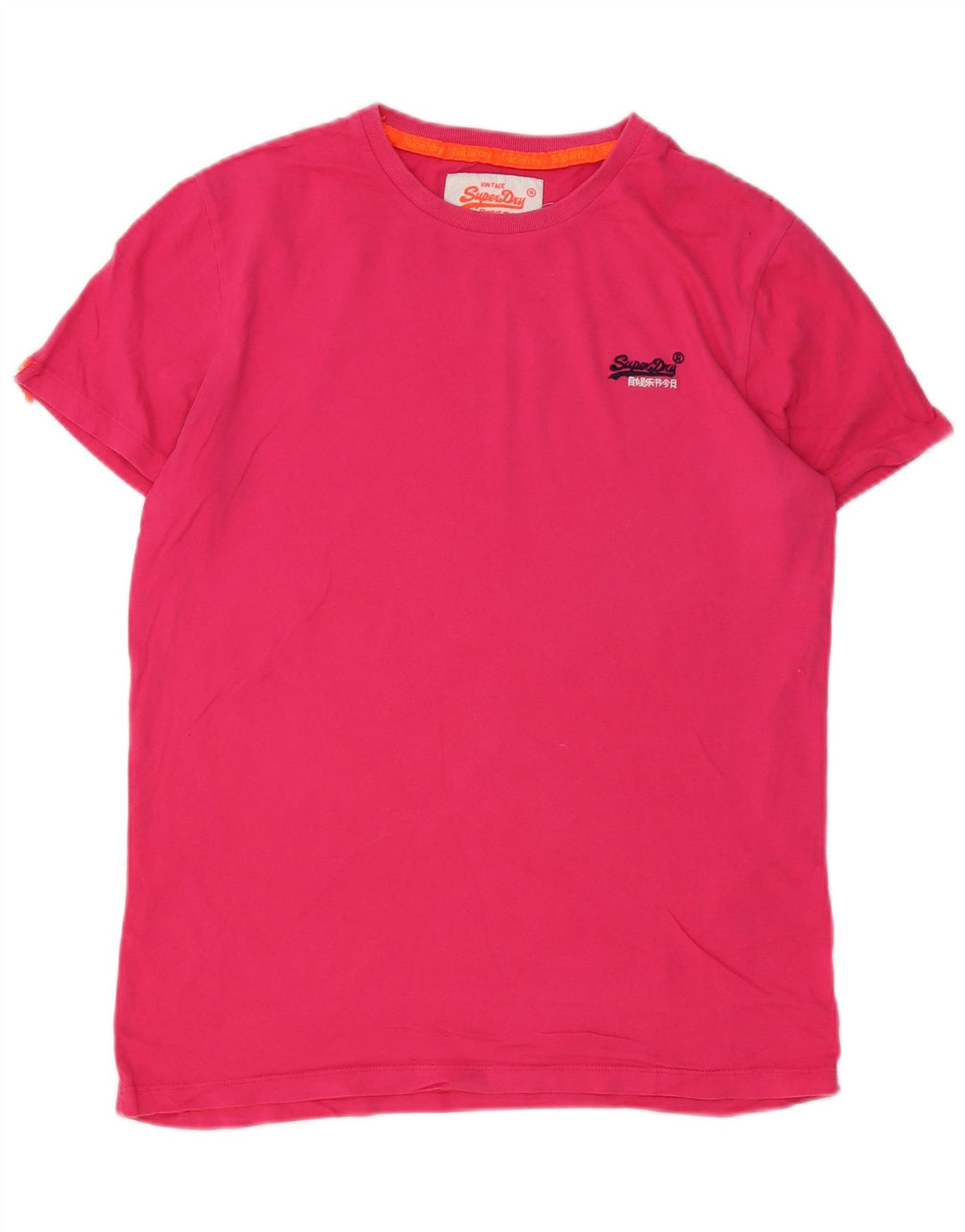 Damski T-shirt Superdry, duży, różowy, bawełniany