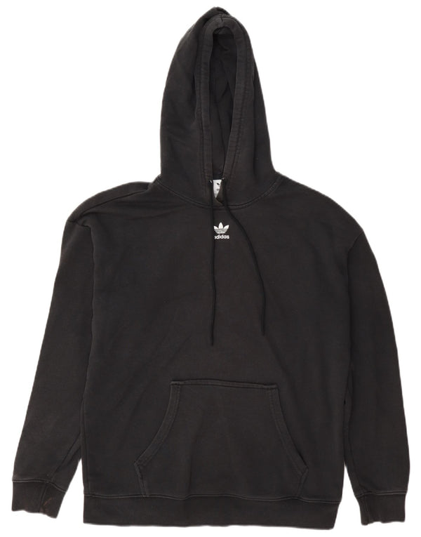 Damska bluza z kapturem oversize Adidas UK 8 Small, szara bawełna