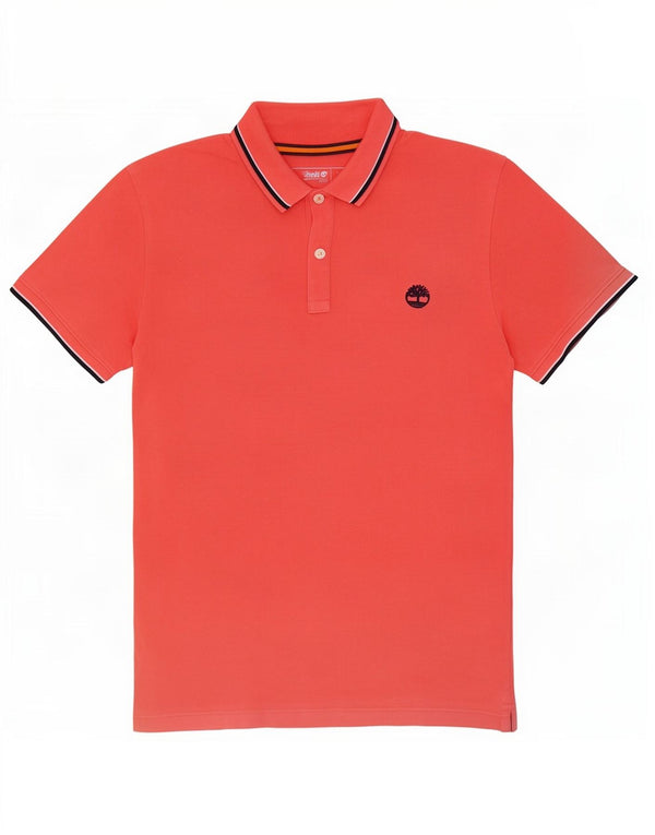 Męska koszulka polo Timberland Slim Fit, średnio różowa, bawełniana