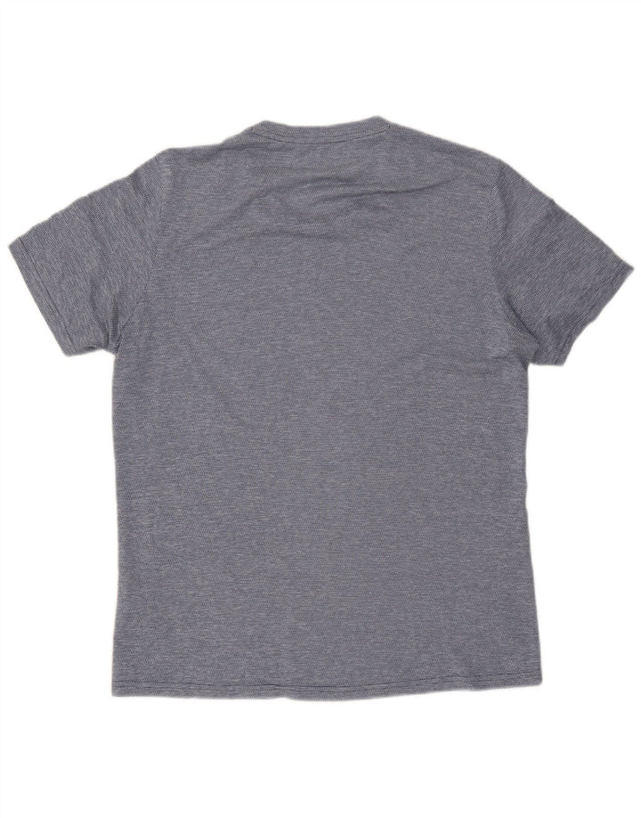 Męska koszulka Adidas Aeroready Top, średnia, granatowa, poliestrowa w paski