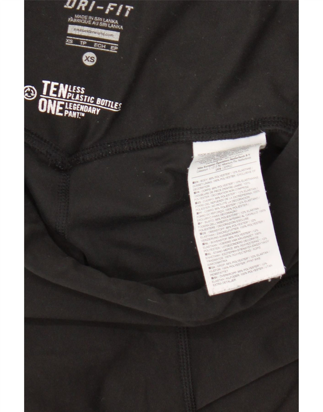 Damskie legginsy Nike Dri Fit UK 4 XS, czarny poliester