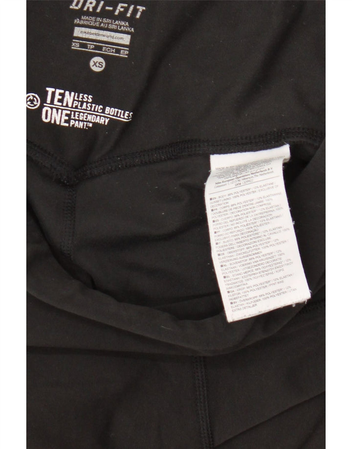 Damskie legginsy Nike Dri Fit UK 4 XS, czarny poliester