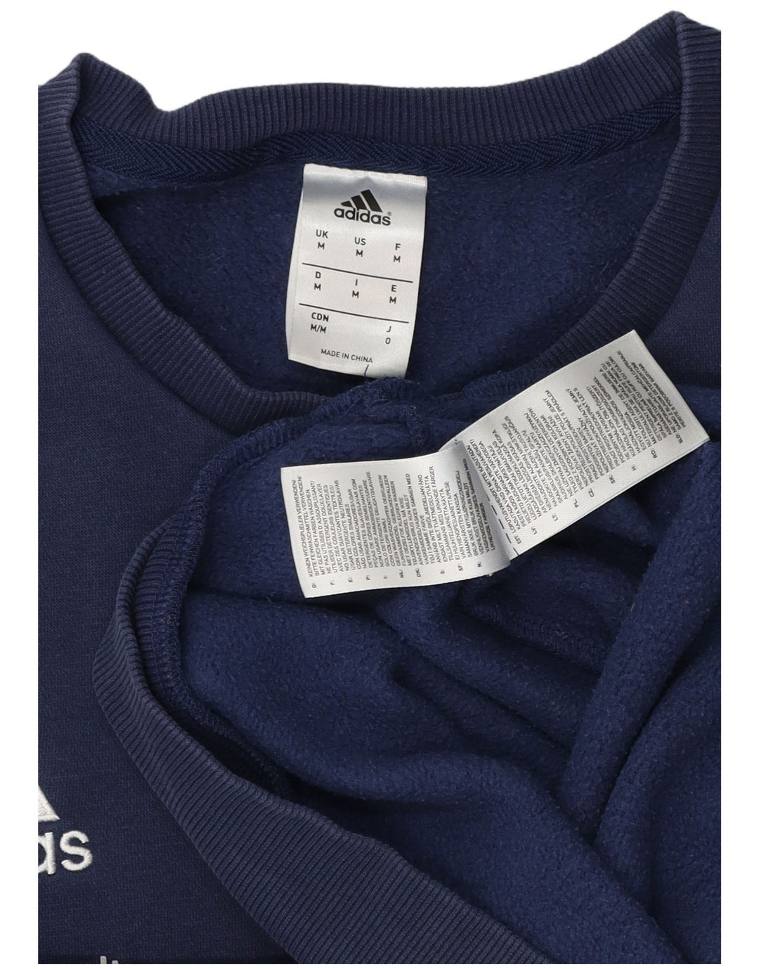 Męska bluza Adidas z grafiką, średnia, granatowa, bawełniana