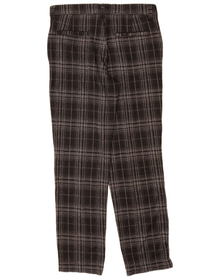 Damskie spodnie Chino Lee US 10 Large W30 L30, poliester w czarną kratkę